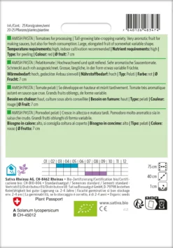 Pelatitomate Amish Pasta | BIO Tomatensamen Von Sativa Rheinau