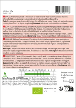 Wildblumenmischung Schattig | BIO Wildblumensamen Von Sativa Rheinau