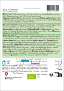 Kleinfruchttomaten Mischung | BIO Snacktomatensamen Von Sativa Rheinau