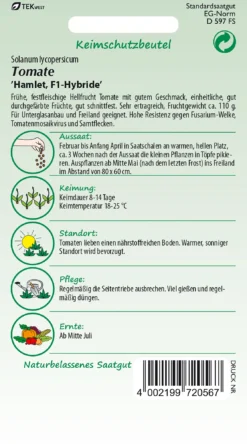 Freilandtomate Hamlet F1 | Fleischtomatensamen Von Samen Pfann