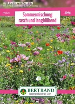Blumenwiese Langanhaltende Sommermischung (100 G) | Blumensamen Von Bertrand