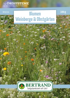 Blumenwiese Blumen Weinberge &amp; Obstgärten (100 G) | Blumensamen Von Bertrand