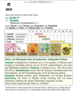 Tomate Corfu F1 | Tomatensamen Von Austrosaat