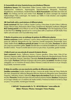 Samenbälle Sonnenschein (3 Stück) | Blumensamenmischung Von Saflax