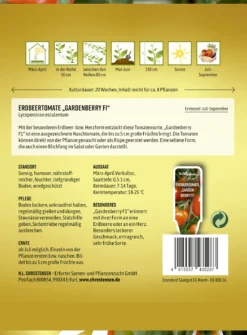 Erdbeertomate Gardenberry F1 | Tomatensamen Von N.L. Chrestensen