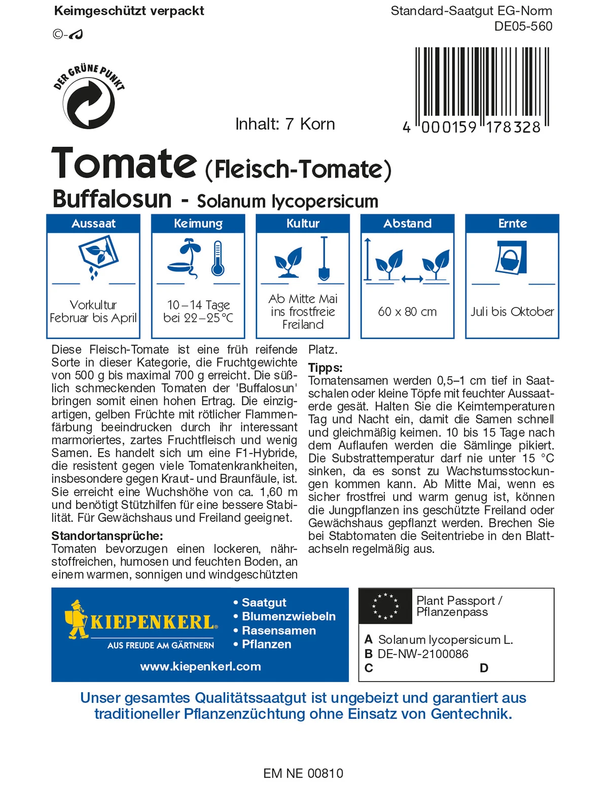 Fleisch - Tomate Buffalosun F1 | Fleischtomatensamen Von Kiepenkerl
