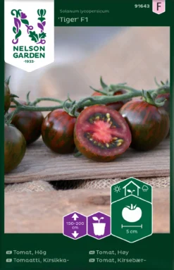 Kirschtomate Tiger F1 | Kirschtomatensamen Von Nelson Garden