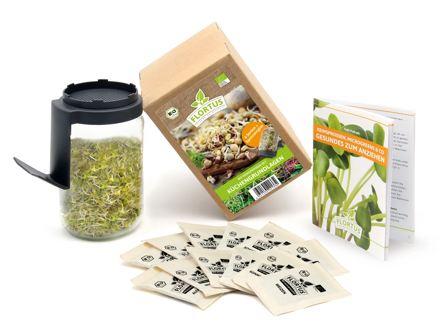 Keimsprossen Anzuchtset - Küchengrundlage (6 Sorten) | BIO Keimsprossen Sets Von FLORTUS – Bild 4