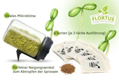 Keimsprossen Anzuchtset - Die Schärfsten Sprossen (6 Sorten) | BIO Keimsprossen Sets Von FLORTUS